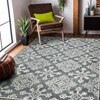 Robin Gray Steel Geometric Hand-Tufted Wool 9X7 Feet Carpet