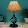 Luciana Beige Jute Table lamp with Iron Base