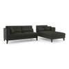 Lewis Sectional Sofa (Colour : Graphite Grey, Cushion : Hard, Seater : Right Aligned 3 Seater + Right Aligned Chaise)