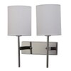 Eliante Cloth Shade Wall Lights Mild Steel & Glass Material Chrome & White Finish