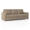 Apollo High Back 3 Seater  Fabric Sofa In Biscuit Velvet Colour