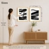 Abstract Face Black and White Set of 2 Framed Posters 45x60 cm