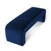 Floran Velvet 2 Seater Ottoman Bench in Navy Blue Color