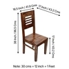 Oliver Sheesham Wood Dining Chair in Teak Finish