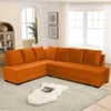 Melo 3 Seater Fold Out Sofa cum Bed  in Orange Colour