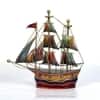Desert Art Metal Handpainted Multicolour Ship Showpiece