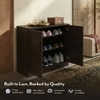 Bennis 9 Pair Shoe Rack in Dark Walnut Finish
