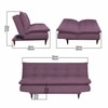 Della 3 Seater Sofa Cum Bed In Purple Colour