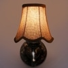 Devansh Gold Antique Wall Mounted Lamp With Beige Jute Shade