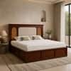 Virasat Solid Wood Compact King Bed Hydraulic Storage Provincial Teak Finish Mattress 72 x 72 Inches