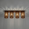 Hexa Brown Solid Wood Ceiling Light