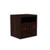 DiamondSolid Wood Bedside Table in Walnut Finish