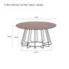 Scandinavian Cyrus Round Coffee Table Matte Black Finish