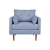 Arihana Fabric Arm Chair in Blue Color