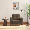 Verona Premium 1 Seater Fabric Sofa in Truffle Beige Velvet Colour