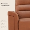 Marlowe Single Seater Motorised Recliner in Tan Leatherette Colour