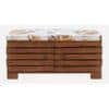 Liliana Shoe Rack With Seating In Honey Oak Finish