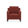 Abbey 1 Seater Fabric Sofa In Dark Coral Colour