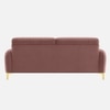 Monly Velvet 3 Seater Sofa Peach Color