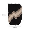 Handmade Natural Wool Shaped Rug Abstract Canyon Black 8 x 10 Feet Carpet