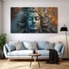 The Castle Decor Lord Shiva Wall Painting Wooden Framed 27x48 Inch (Style 17)