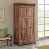 Fidora Solid Wood 2 Door Wardrobe in Teak Finish