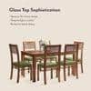 Floyd 6 Seater Dining Table Glass Top With Set Of 6 Zella Dining Chair