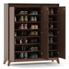 Webster 32 Pair Shoe Rack in Walnut Finish