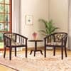 Bella Solid Wood Lounge Chair Finish Mahogany with Chintz Floral Colour