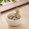 Marble Nut candy Bowl Brass Teddy embedded