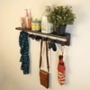 Gregor Wooden Wall Shelf Organiser With Key Holders