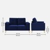 Nency Velvet 2 seater Sofa Navy Blue