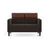 Hugo 2 Seater Fabric Sofa (Cedar Brown)