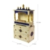 D'Dass Multi Color Mdf and Sheesham Wooden Temple With Cabinet For Pooja