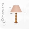 Hatton hand crafted Solid wood honey finish table lamp With Beige Shade