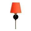 Devansh Metal Electric Wall Light in Black Colour with Orange Shade Count of 1 Light
