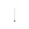 Quinlynn Off-White Cotton shade with Iron floor lamp