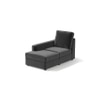 Apollo Compact Sofa (Colour : Pebble Grey, Cushion : Hard, Back Type : High Back, Seating Capacity : Left Aligned 2 Seater + Left Aligned Chaise + Ottoman)