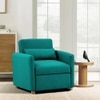 Jernell 1 Seater Fold Out Sofa cum Bed  in Turquoise Blue Colour