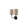 Chance Dual Beige Jute Wall mounted Lamp Iron Base(KV34)