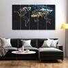 The Castle Decor World Map Wall Art Set of 5 Design 3 27x48 Inch