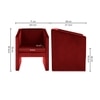 Shuntina Accent Velvet Chair in Red Colour