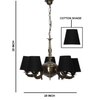 Devansh Steel Wall Mounted Lamp With Black Cotton Shade