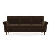 Oxford 3 Seater Fabric Sofa in Dark Earth Colour