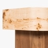 Nouve Solid Wood Side Table in Clear Lacquer Finish