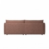 Cozychic Wood 3 Seater With Upholstery Non Storage Sofa In Red Colour