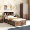 Jasper Engineered Wood Single Size Box Storage Bed In Classic Walnut Finish