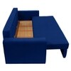 Baruna 3 Seater Velvet Pull Out Sofa Cum Bed with Storage In Blue Color