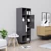 Hexa Engineered Wood Bookshelf Multipurpose Storage Rack in Slate Grey Colour