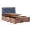 Avon Solid Wood Queen Size Box Storage Bed In Teak Finish